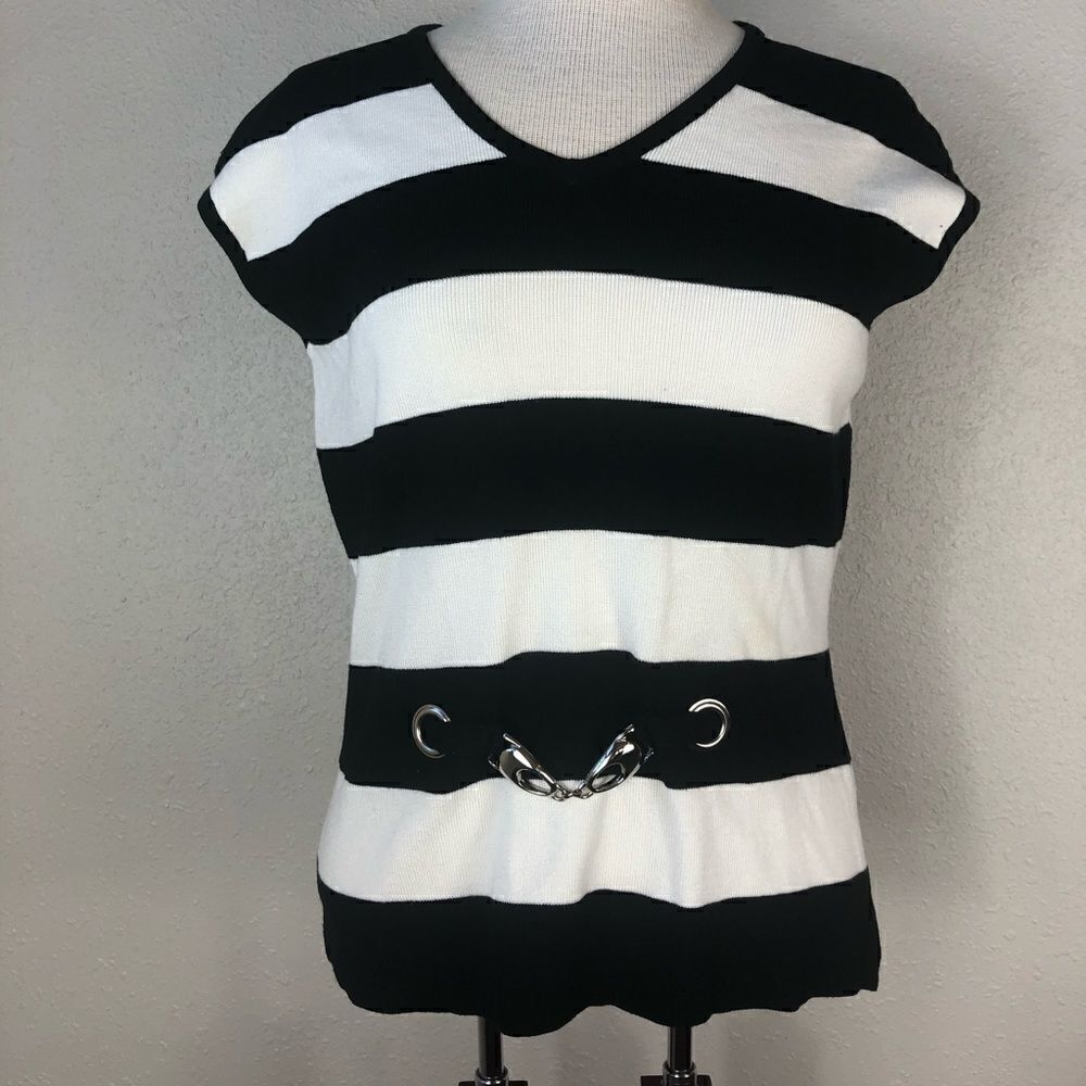 NWT Red Brand Striped Top Size Large